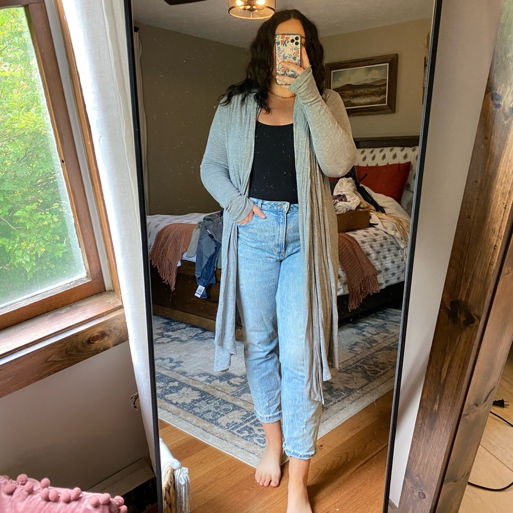 Long Gray Cardigan